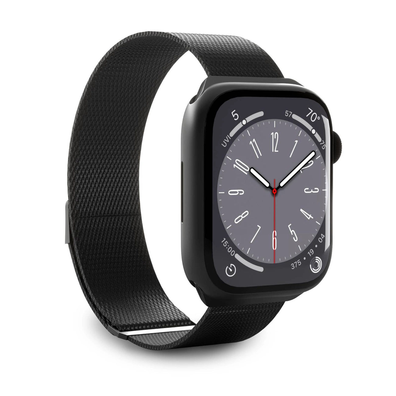 Puro 'MILANESE' watch band for Apple Watch 42-44-45-49m, black_0