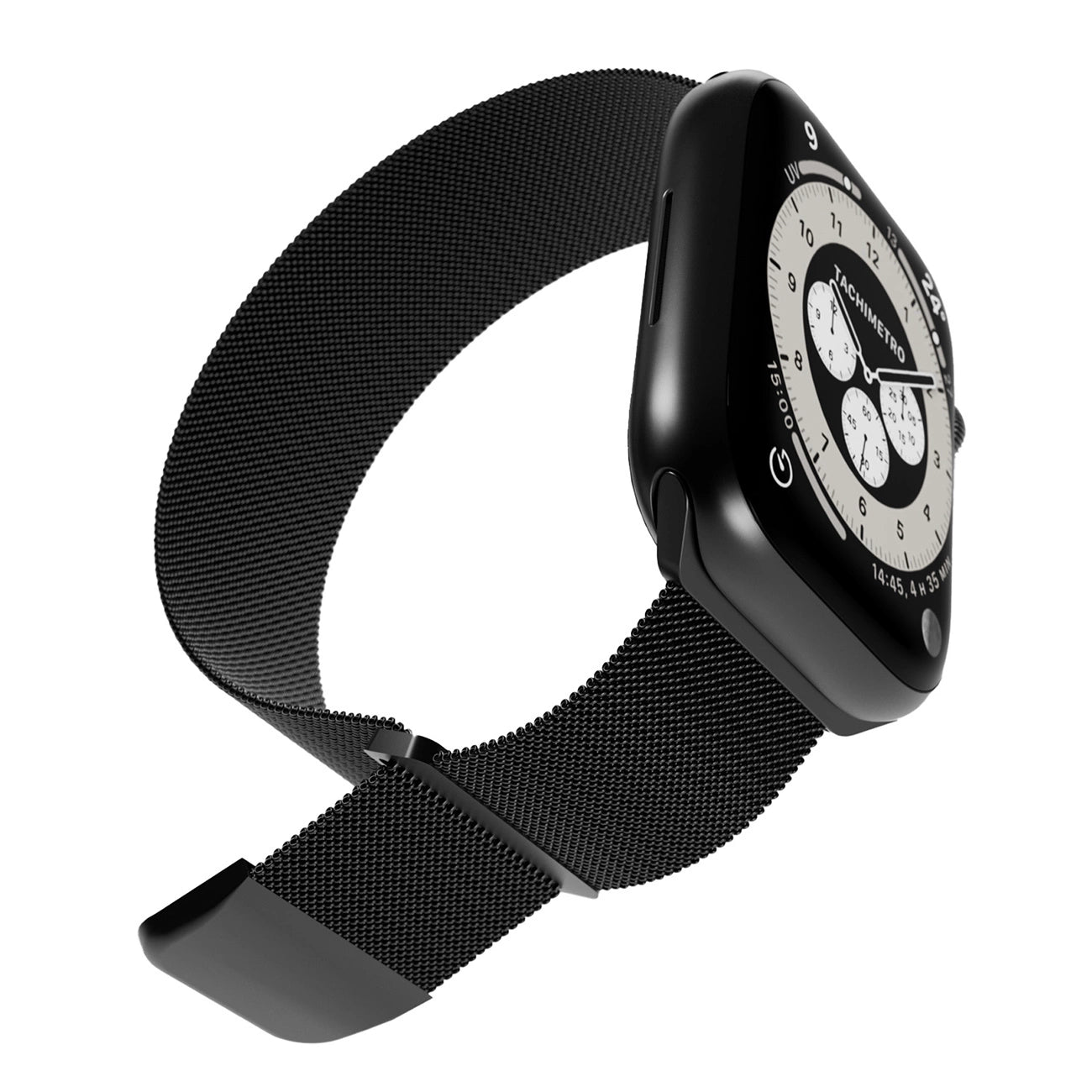 Puro 'MILANESE' watch band for Apple Watch 42-44-45-49m, black_3