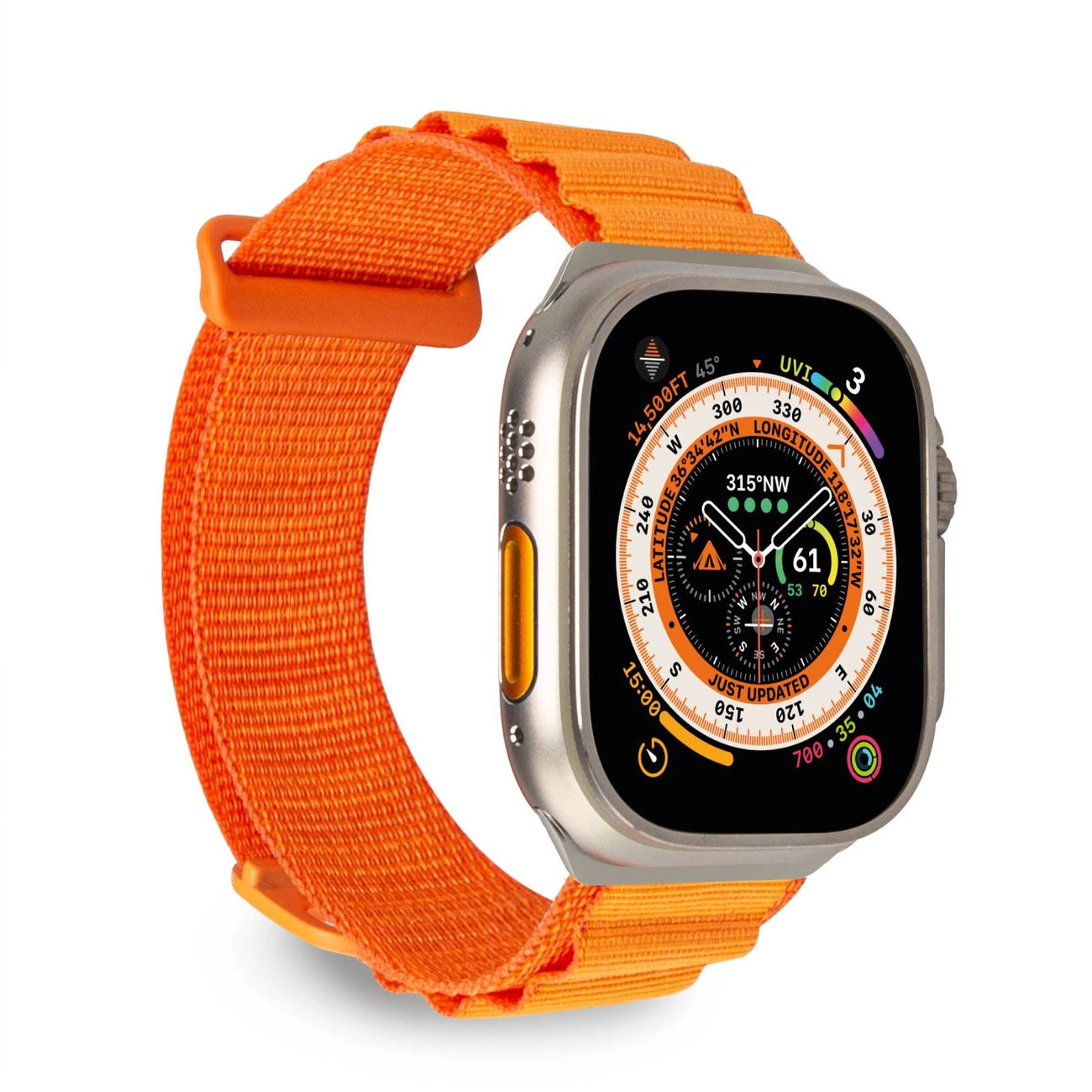 Puro Extreme Nylon Strap for Apple Watch 42 / 44 / 45 / 49 mm - Orange_0
