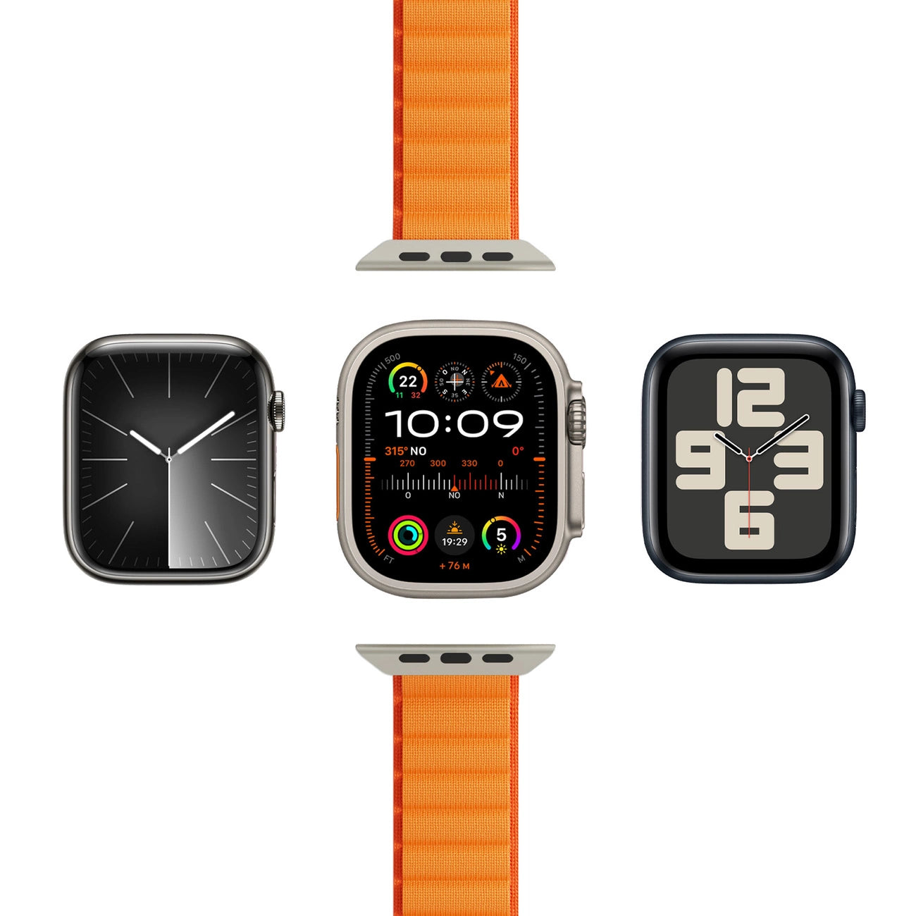 Puro Extreme Nylon Strap for Apple Watch 42 / 44 / 45 / 49 mm - Orange_1