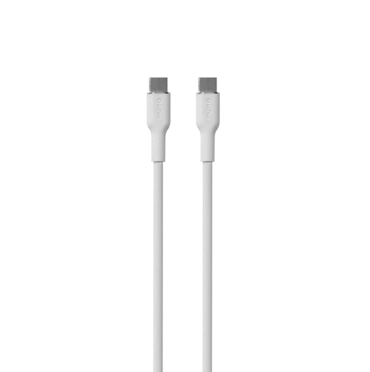 Puro Soft USB-C - USB-C 60W 1.5m silicone cable - white_0