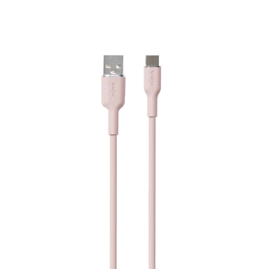 Puro Soft USB-A - USB-C Cable 1.5m - Pink_0