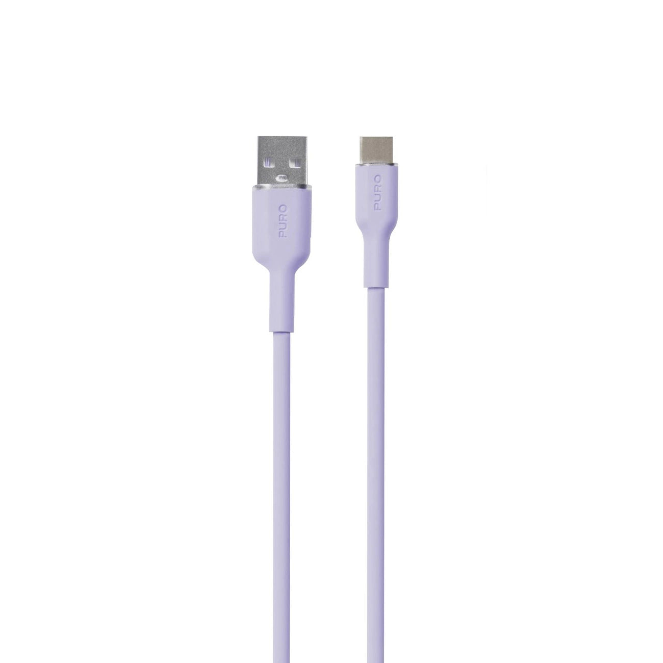 Puro Soft USB-A - USB-C Cable 1.5m - Purple_0