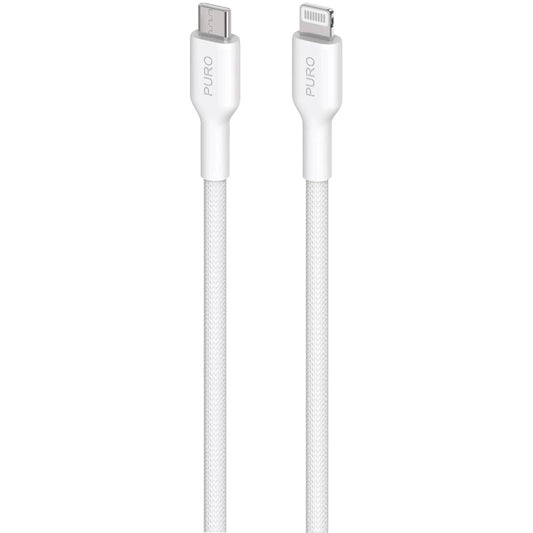 Puro Fabrik USB-C - Lightning Cable with MFI 1.2m - White_0