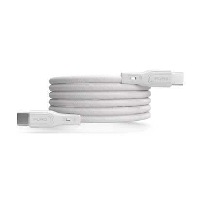 Puro Magnetic USB-C - USB-C 60W USB 3.2 (20 Gbps) 1m Magnetic Cable - White_3