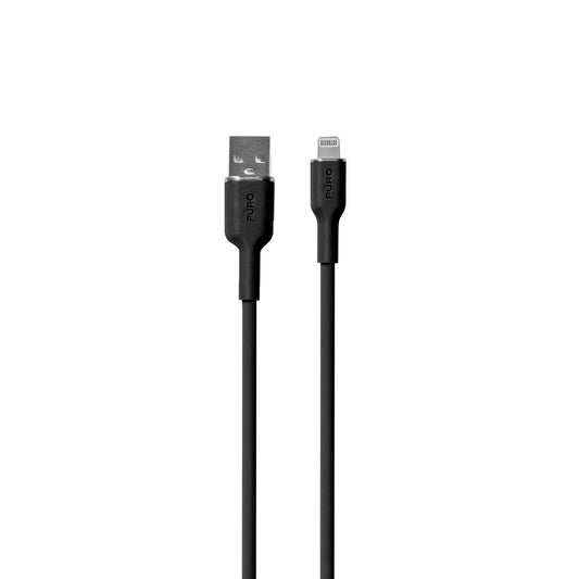 Puro Soft USB-A - Lightning Cable 1.5m Silicone - Black_0