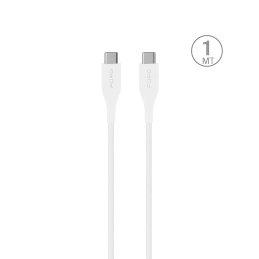Puro Plain USB-C - USB-C 2A 1m Cable - White_0