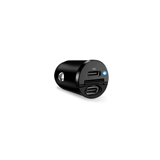 Puro Mini 30W Power Delivery 2 x USB-C Car Charger - Black_0