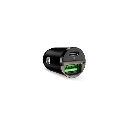 Puro Mini 30W Power Delivery USB-C USB-A Car Charger - Black_0