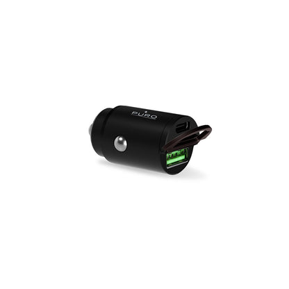 Puro Mini 30W Power Delivery USB-C USB-A Car Charger - Black_2