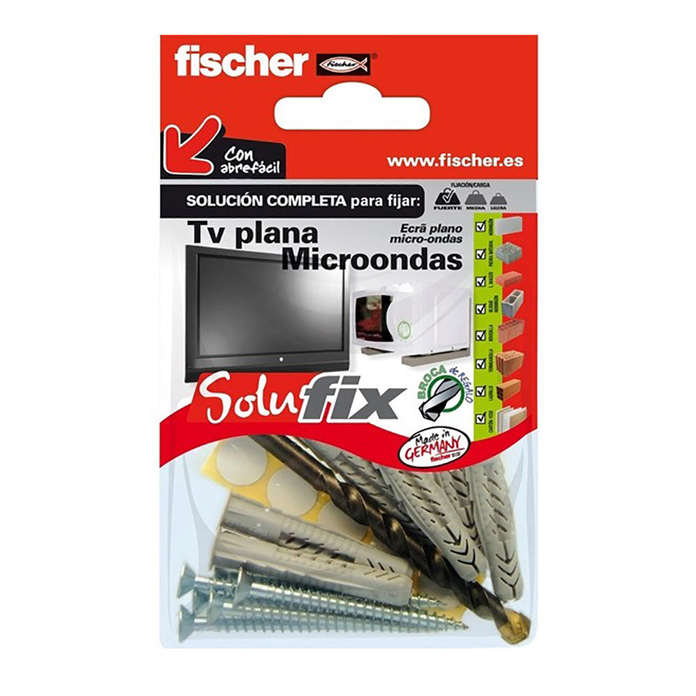 Kit fixaÃ§Ã£o tv plana/micro-ondas 502690 solufix fischer_0