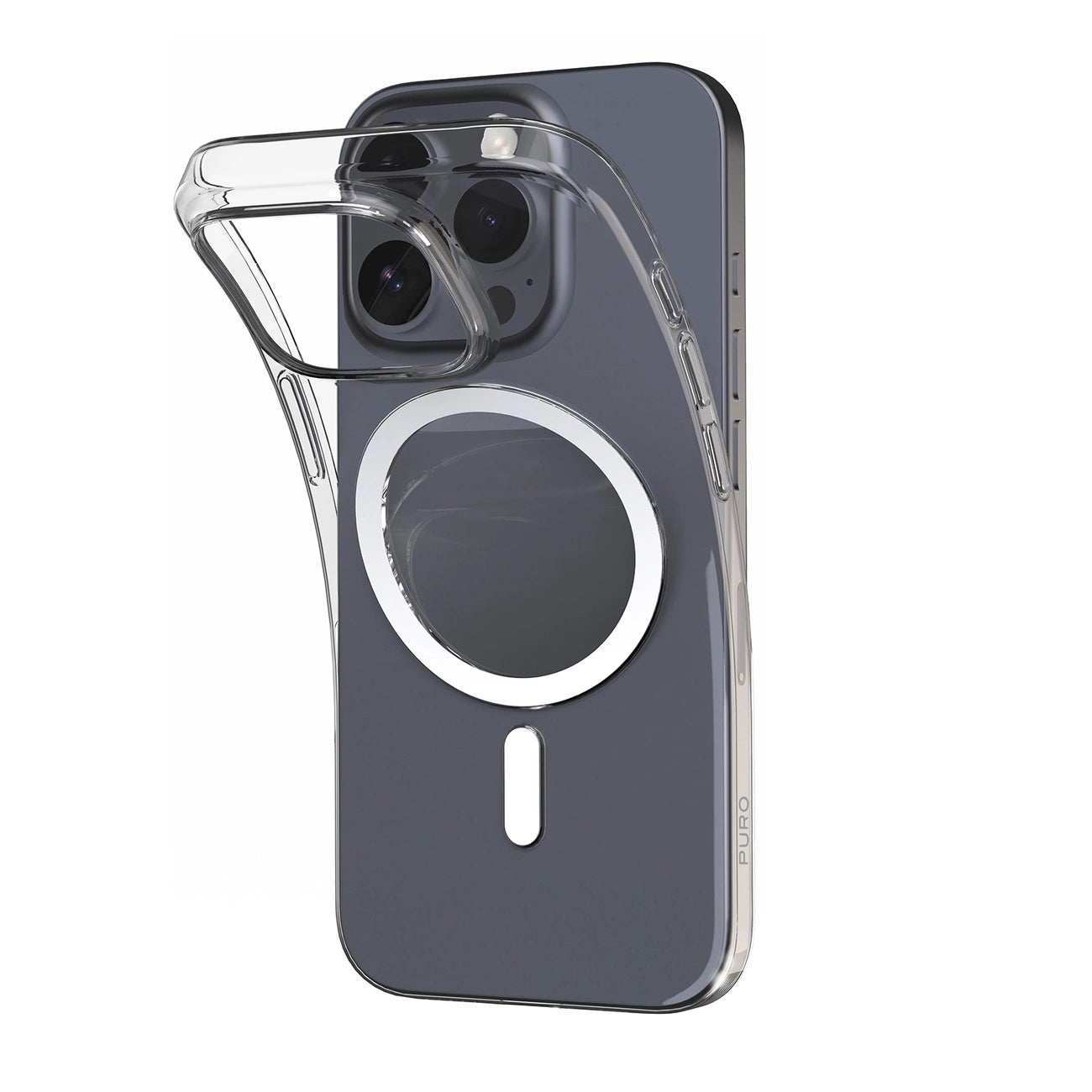 Puro 03 Mag MagSafe Silicone Case for iPhone 16 Pro Max - Transparent_0