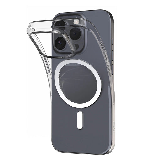 Puro 03 Mag MagSafe Silicone Case for iPhone 16 Pro Max - Transparent_0