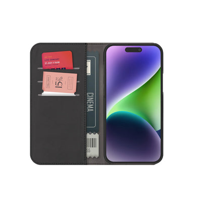 Puro Wallet Detachable MagSafe 2in1 PU Leather Case with Flap and Wallet for iPhone 15 Pro - Black_1