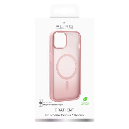 Puro Gradient MagSafe Silicone Case for iPhone 15 Plus - Pink_1