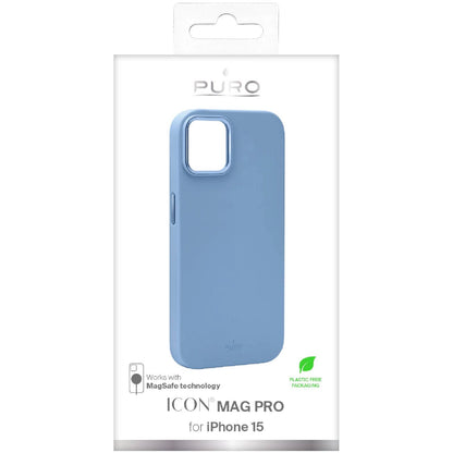 Puro Icon Mag Pro MagSafe Silicone Case for iPhone 15 - Light Blue_1