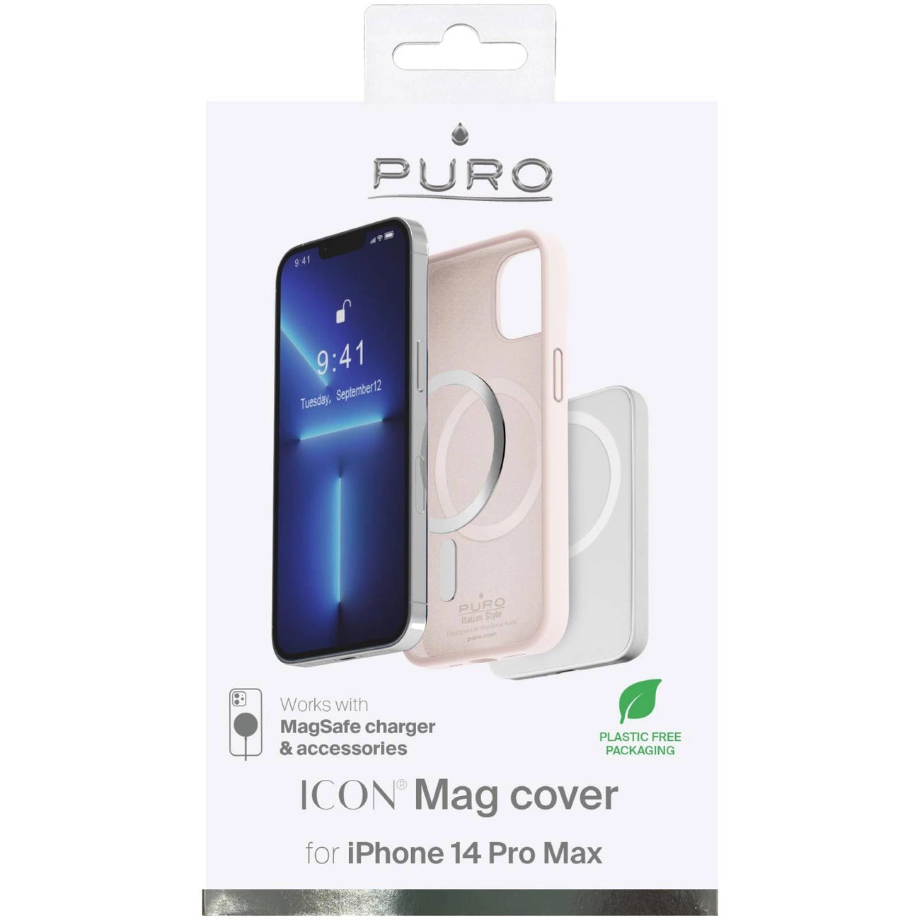 Puro Icon Mag MagSafe Silicone Case for iPhone 14 Pro Max - Pink_1
