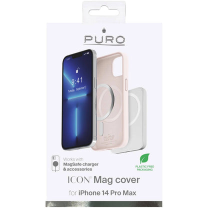 Puro Icon Mag MagSafe Silicone Case for iPhone 14 Pro Max - Pink_1