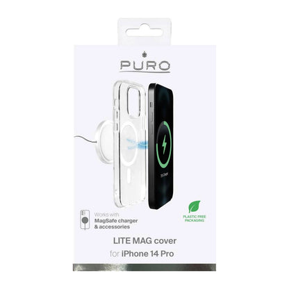Puro Lite Mag MagSafe Silicone Case for iPhone 14 Pro - Transparent_1