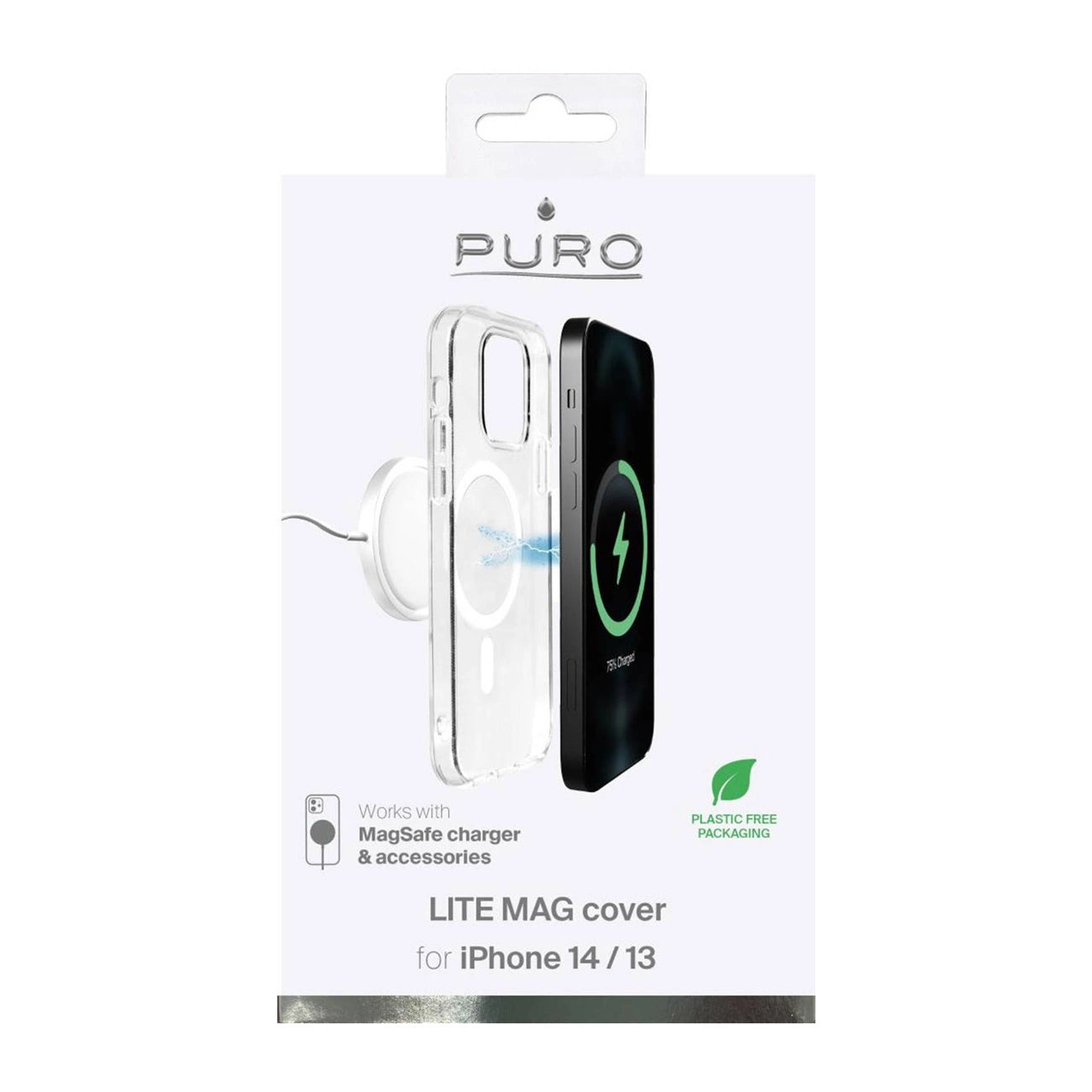Puro Lite Mag MagSafe Silicone Case for iPhone 14 / 13 - Transparent_1