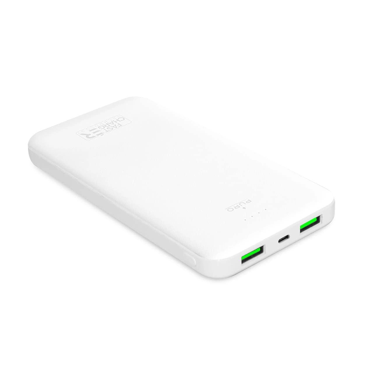 Powerbank Puro White 10000mAh 12W 2xUSB-A + USB-C - white_0