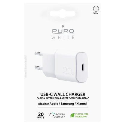 Puro White 20W Power Delivery USB-C Wall Charger - White_1