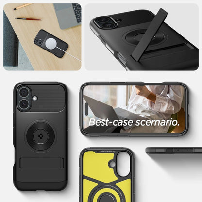 Spigen Slim Armor MagSafe iPhone 16 Case - Black_11