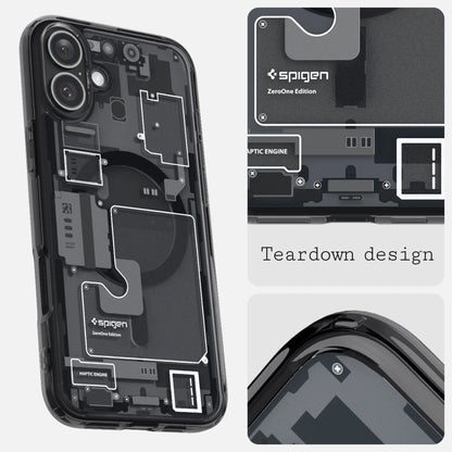 Spigen Ultra Hybrid MagSafe Zero One for iPhone 16 - Dark Gray_7