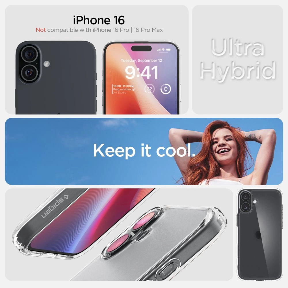 Spigen Ultra Hybrid for iPhone 16 - Clear_8