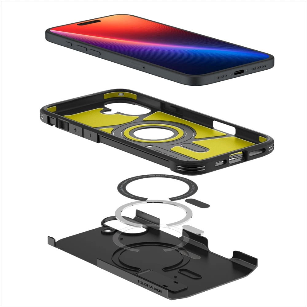 Spigen Tough Armor MagSafe case with stand for iPhone 16 - black_9
