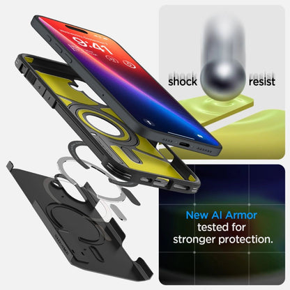 Spigen Tough Armor MagSafe case with stand for iPhone 16 - black_11