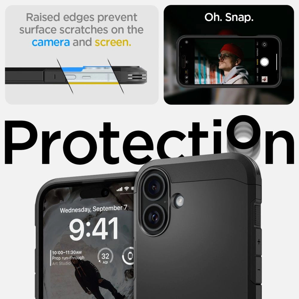 Spigen Tough Armor MagSafe case with stand for iPhone 16 - black_12