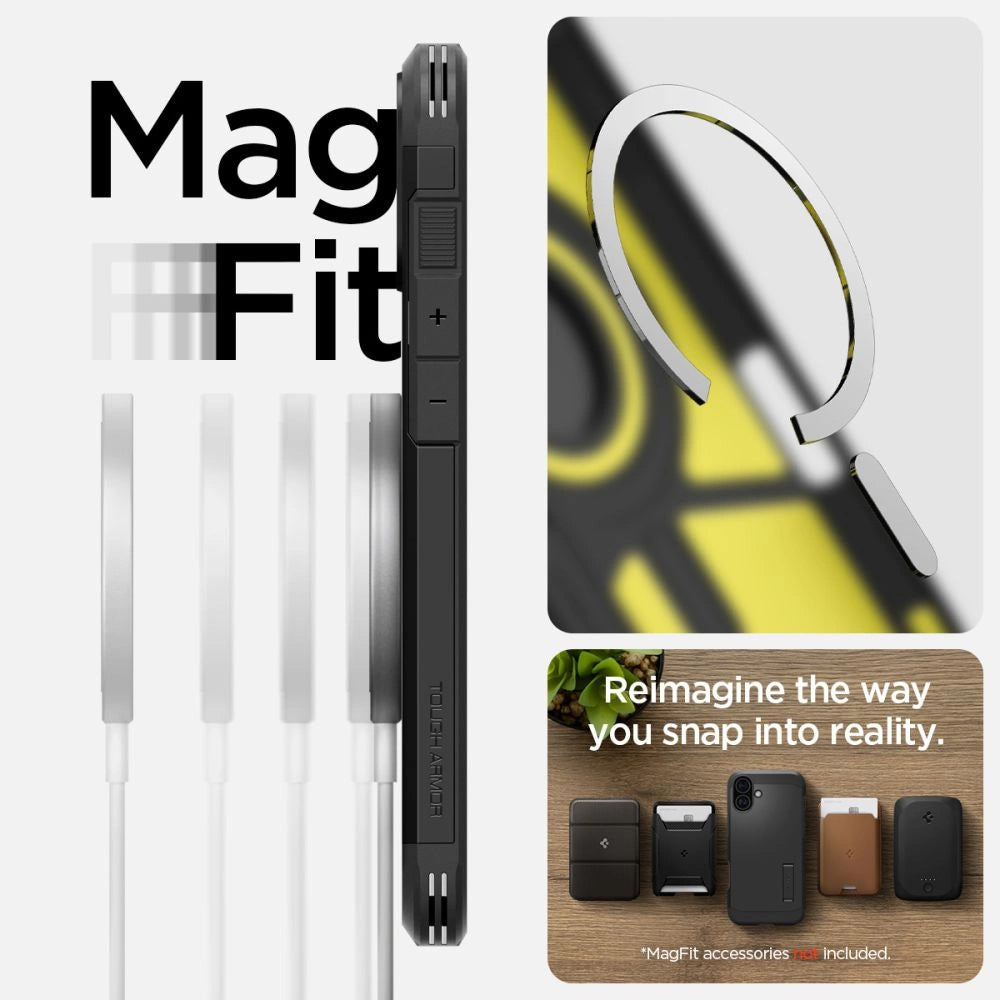 Spigen Tough Armor MagSafe case with stand for iPhone 16 - black_14