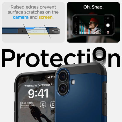 Spigen Tough Armor MagSafe case with stand for iPhone 16 - blue_12