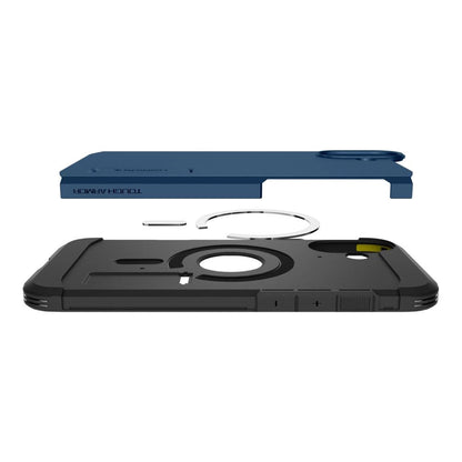 Spigen Tough Armor MagSafe case with stand for iPhone 16 - blue_8