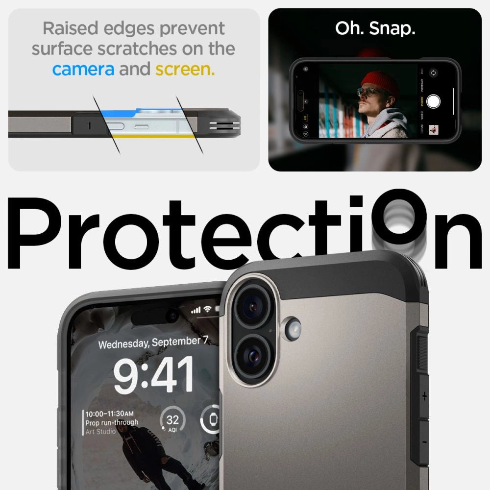 Spigen Tough Armor MagSafe case with stand for iPhone 16 - gunmetal_12