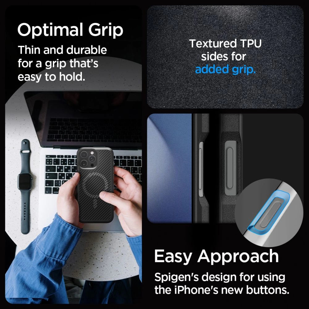 Spigen Core Armor Mag Case with MagSafe for iPhone 16 Pro - Matte Black_7