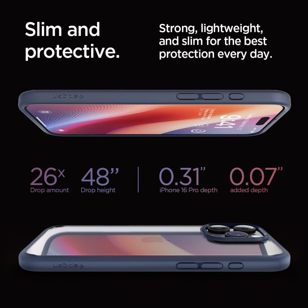 Spigen Ultra Hybrid iPhone 16 Pro Case - Blue_14