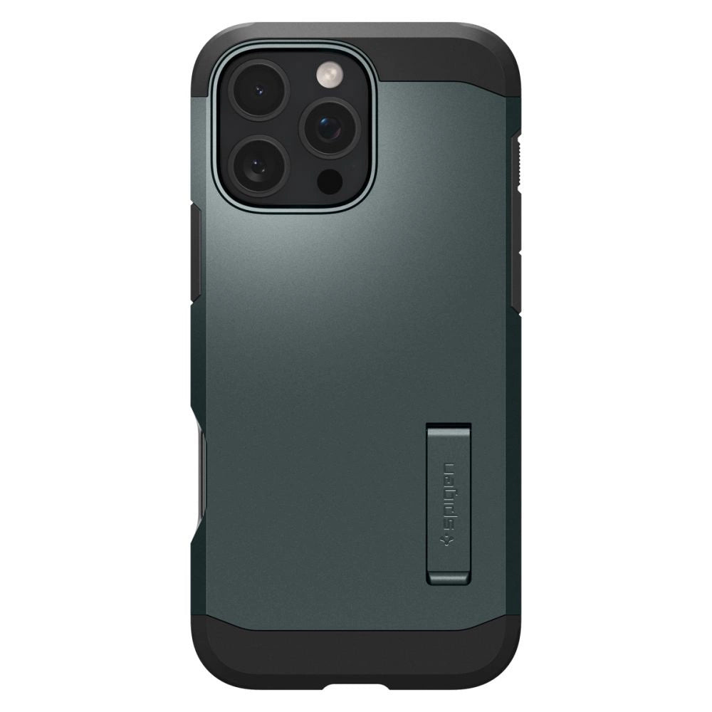 Spigen Tough Armor MagSafe Case with Stand for iPhone 16 Pro - Green_2