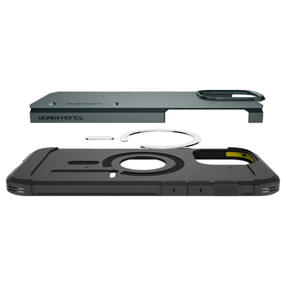 Spigen Tough Armor MagSafe Case with Stand for iPhone 16 Pro - Green_6