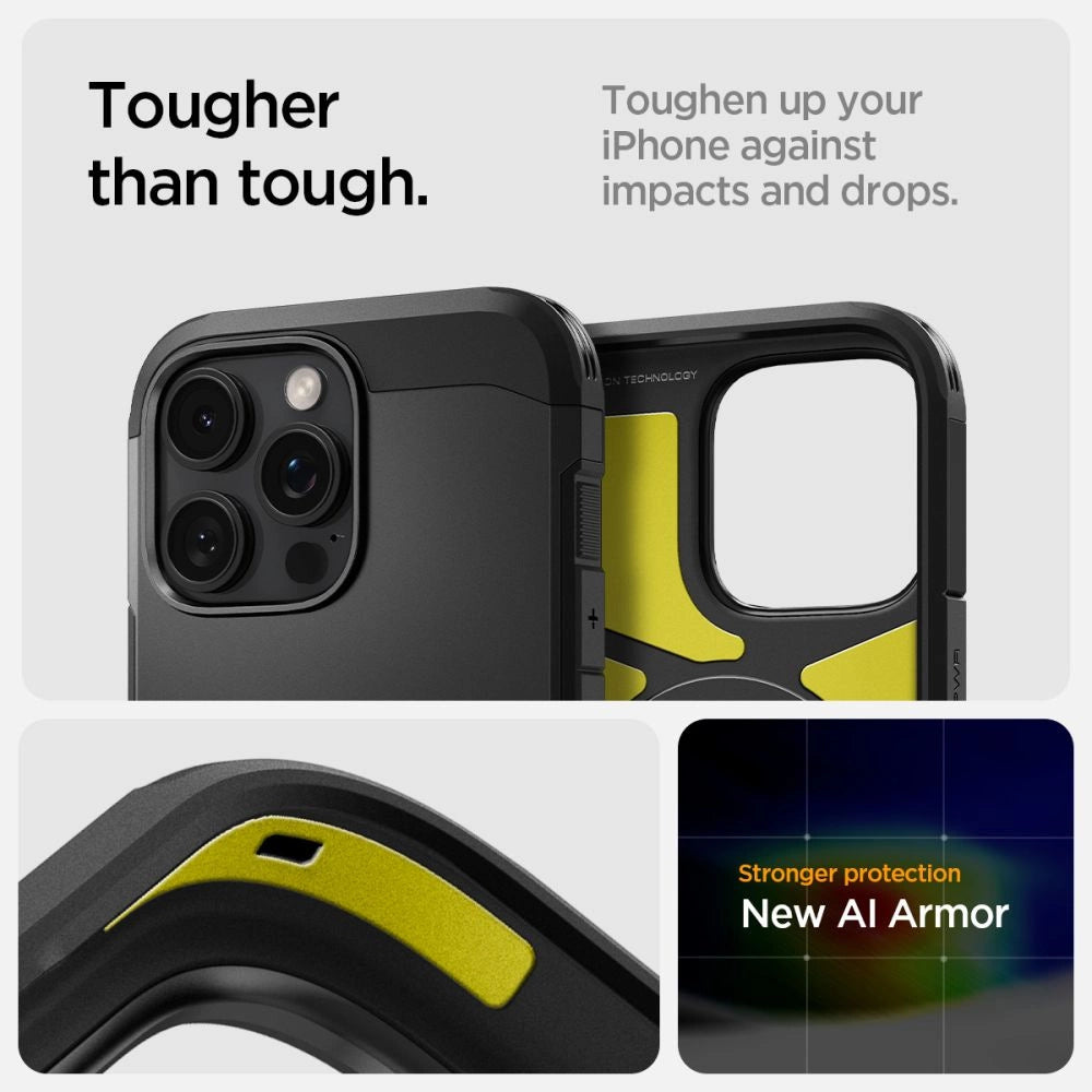 Spigen Tough Armor MagSafe Case with Stand for iPhone 16 Pro - Black_9