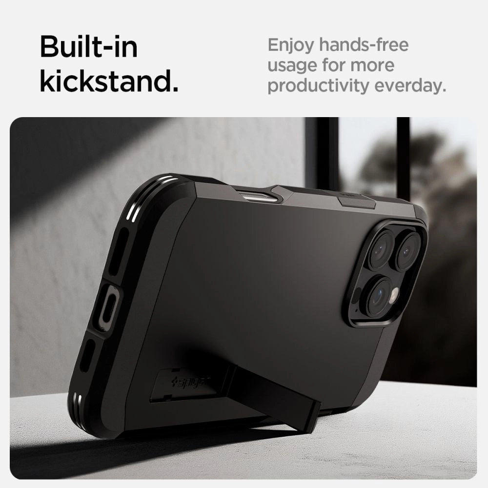 Spigen Tough Armor MagSafe Case with Stand for iPhone 16 Pro - Black_10