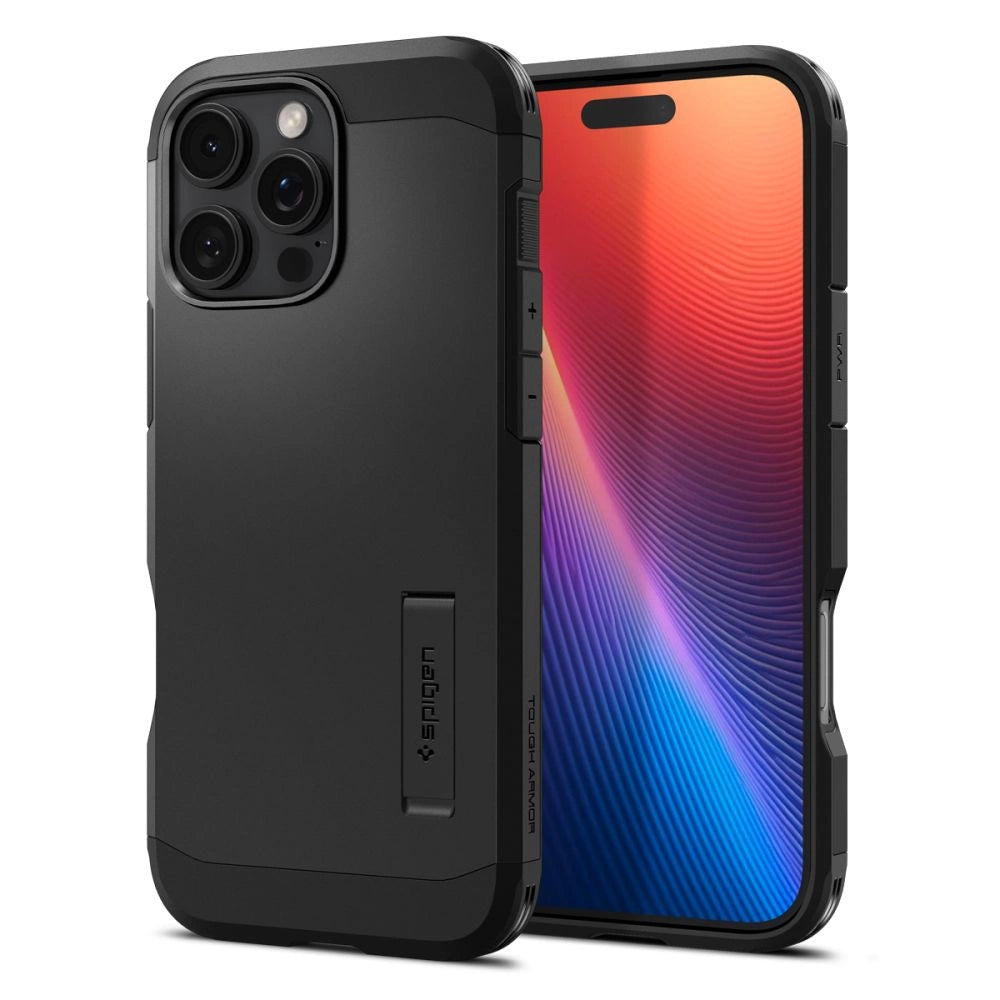 Spigen Tough Armor MagSafe Case with Stand for iPhone 16 Pro - Black_1