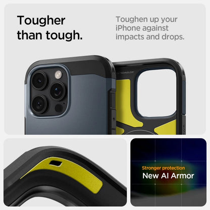Spigen Tough Armor MagSafe Case with Stand for iPhone 16 Pro - Dark Gray_9