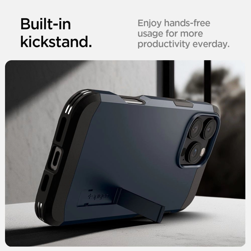 Spigen Tough Armor MagSafe Case with Stand for iPhone 16 Pro - Dark Gray_10