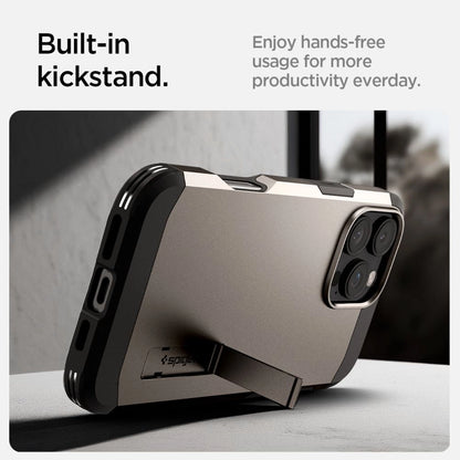 Spigen Tough Armor MagSafe case with stand for iPhone 16 Pro - gunmetal_9