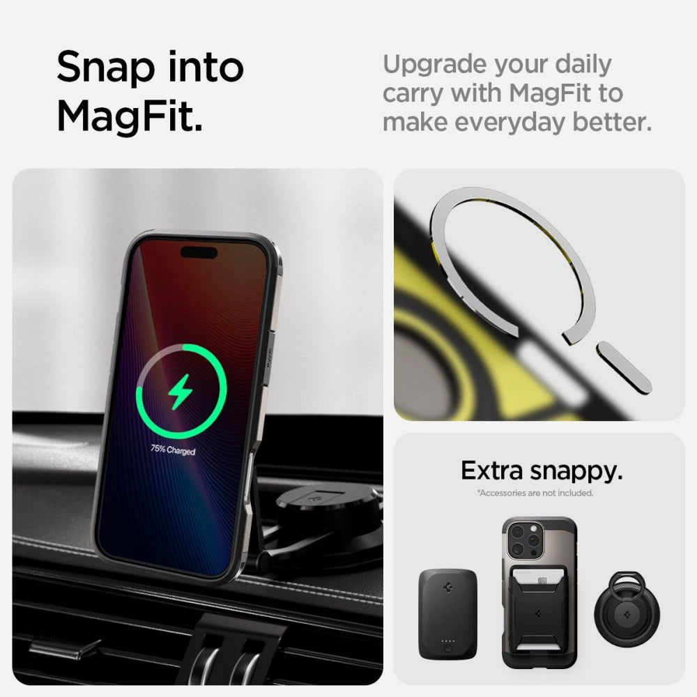 Spigen Tough Armor MagSafe case with stand for iPhone 16 Pro - gunmetal_10