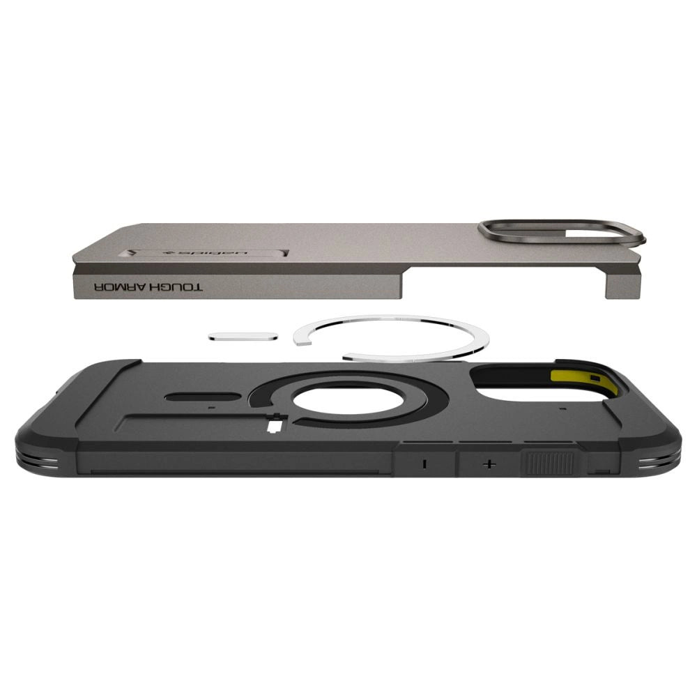 Spigen Tough Armor MagSafe case with stand for iPhone 16 Pro - gunmetal_6