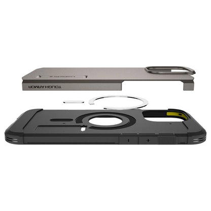 Spigen Tough Armor MagSafe case with stand for iPhone 16 Pro - gunmetal_6