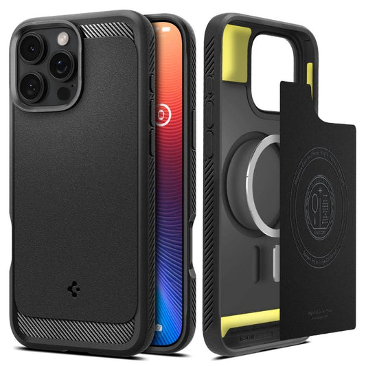 Spigen Rugged Armor MagSafe Case for iPhone 16 Pro Max - Black_0